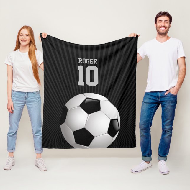 Fotbollsspelare för Personalizable fotboll | Fleecefilt (På plats)