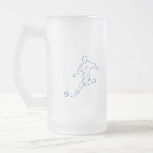 fotbollsspelare frostat ölglas (Vänster)