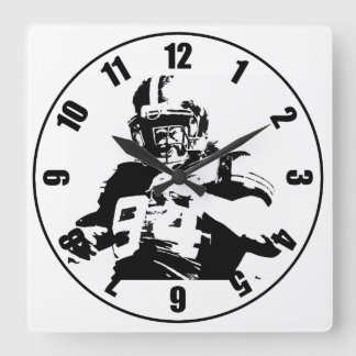 Fotbollsspelare Fyrkantig Klocka