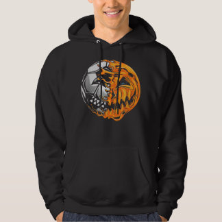Fotbollsspelare Halloween Pumpkin Skeleton Hallow" Hoodie