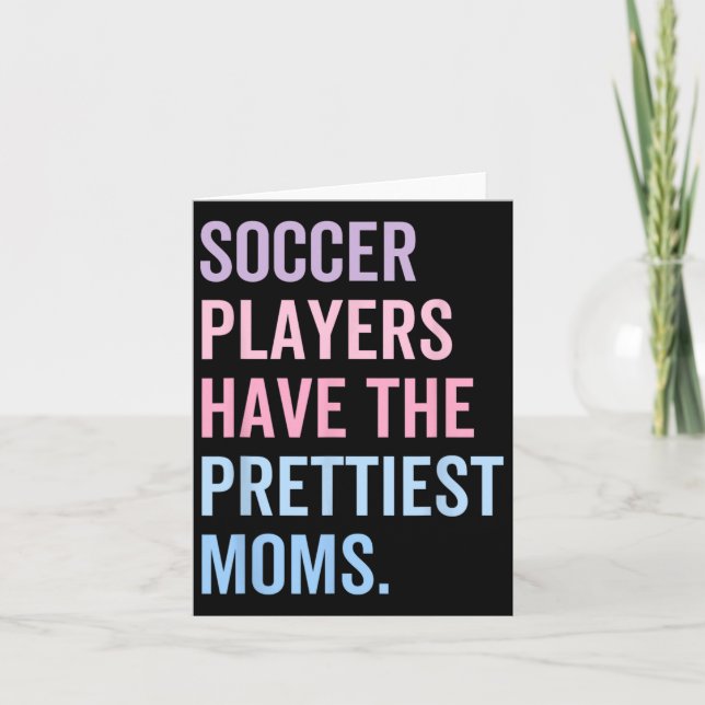 Fotbollsspelare har den senaste Mammor Mors dag Kort (Framsida)
