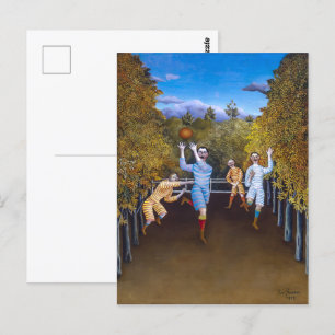 Fotbollsspelare Henri Rousseau Vykort
