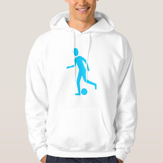 Fotbollsspelare - Himlar Blue Hoodie (Framsida)