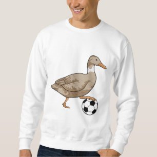 Fotbollsspelare i anka lång ärmad tröja