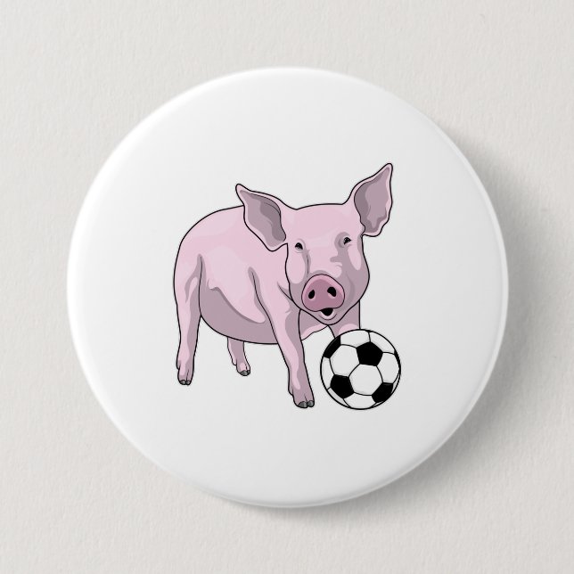 Fotbollsspelare i gris knapp (Framsida)