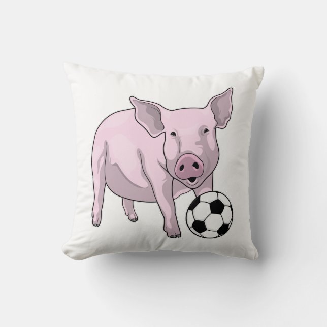 Fotbollsspelare i gris kudde (Framsida)