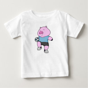 Fotbollsspelare i gris t shirt
