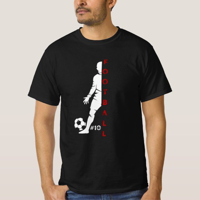Fotbollsspelare i kreativet t shirt (Framsida)