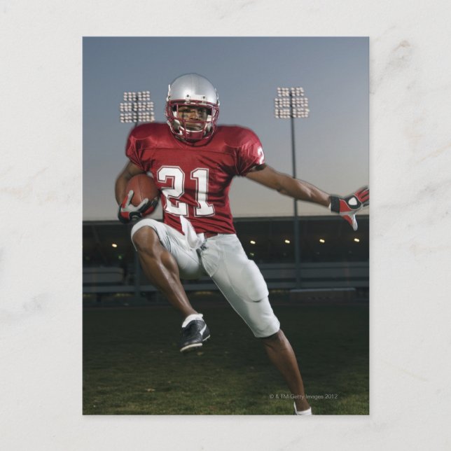 Fotbollsspelare i matchen vykort (Framsida)