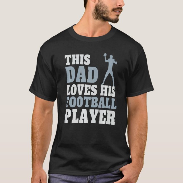 Fotbollsspelare i Pappa som spelar fotboll Pappa T Shirt (Framsida)