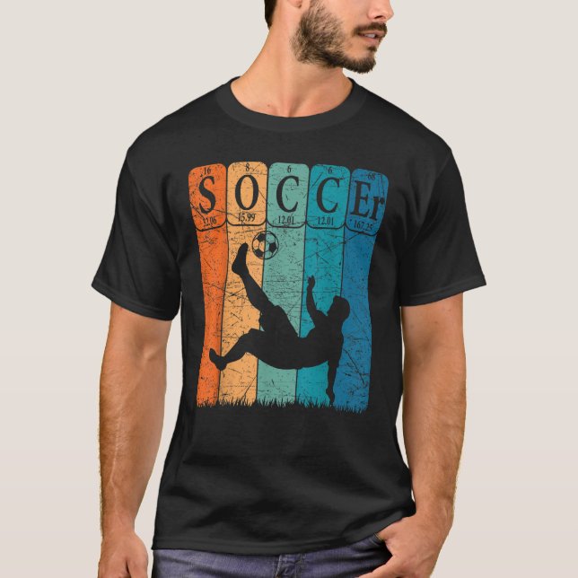 Fotbollsspelare i periodisk Bord Inslag T Shirt (Framsida)