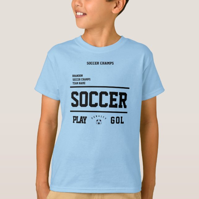 Fotbollsspelare i personlig-spelare, barn i himlar t shirt (Framsida)