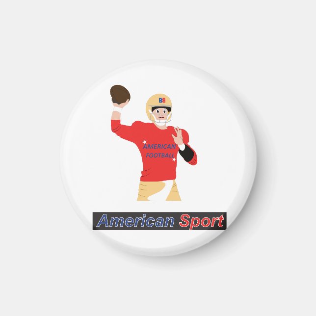 Fotbollsspelare i samarbete med boll magnet (Framsidan)