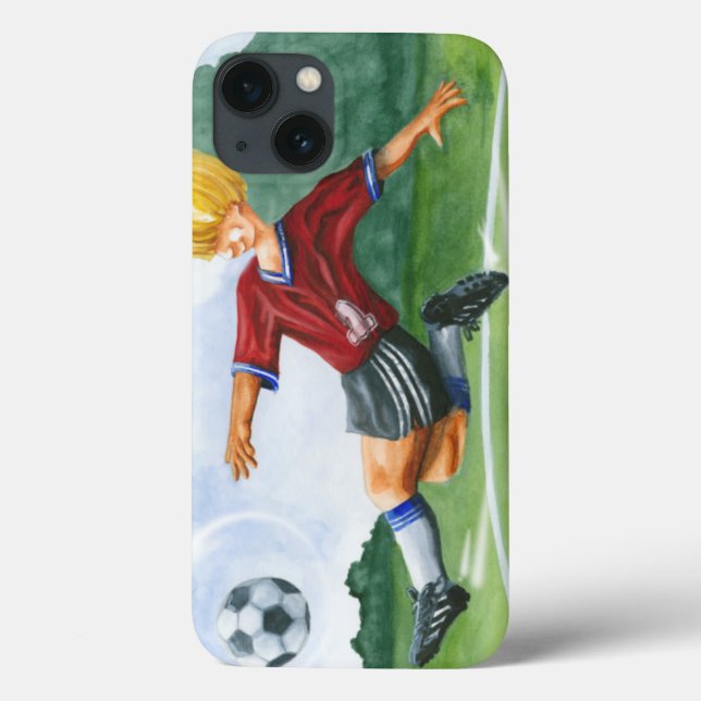 Fotbollsspelare Kicking a Boll av Jay Throckmorton (Baksida)