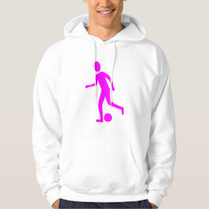 Fotbollsspelare - Magenta Sweatshirt Med Luva