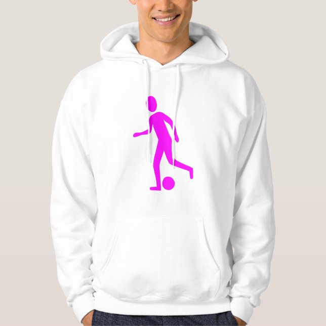 Fotbollsspelare - Magenta Sweatshirt Med Luva (Framsida)