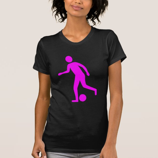 Fotbollsspelare - Magenta T-shirt (Framsida)