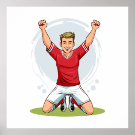 Fotbollsspelare man poster