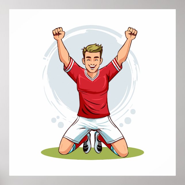 Fotbollsspelare man poster (Framsidan)