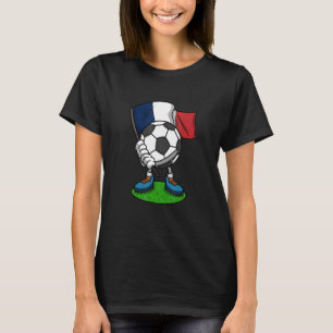 Fotbollsspelare med Flagga Frankrike-fotare T Shirt