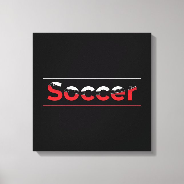 Fotbollsspelare - Minimalistisk grafik Geometric A Canvastryck (Framsida)