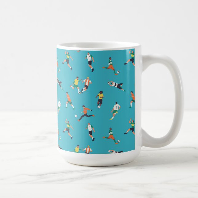 Fotbollsspelare Mönster Kaffemugg (Höger)