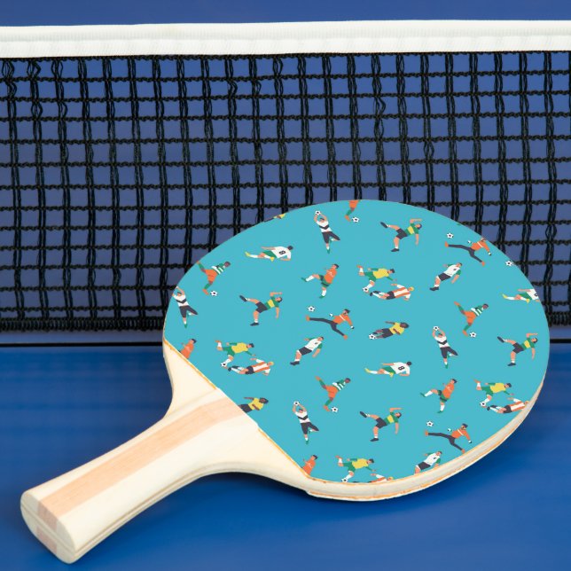 Fotbollsspelare Mönster Pingisracket (Insitu)