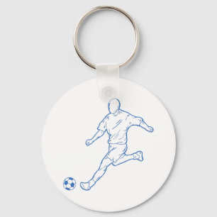 fotbollsspelare nyckelring