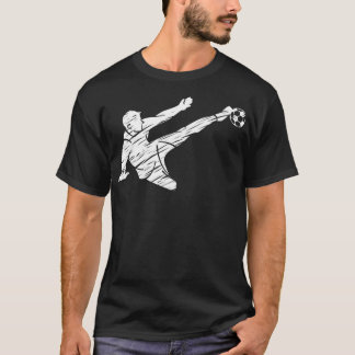 Fotbollsspelare och fotbollsspelare fläkt-vintage  t shirt