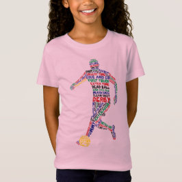 Fotbollsspelare Ord Art T-shirt
