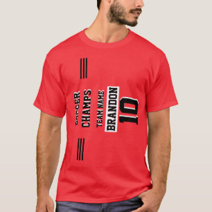 fotbollsspelare, personlig röd t shirt