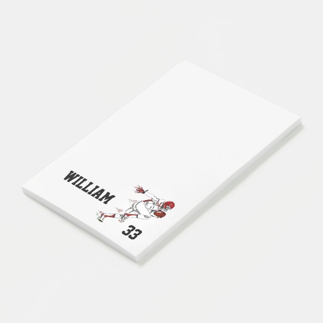 Fotbollsspelare Post-it Block (Vinklad)