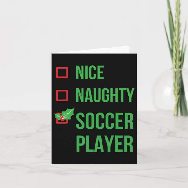 Fotbollsspelare Rolig Pyjamas Jul  Kort (Framsida)