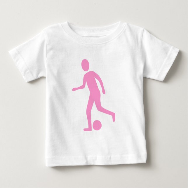 Fotbollsspelare - Rosa Tee Shirt (Framsida)