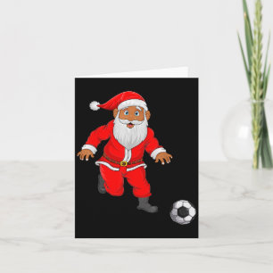 Fotbollsspelare Santa Pajamas Funny Julafton B Kort