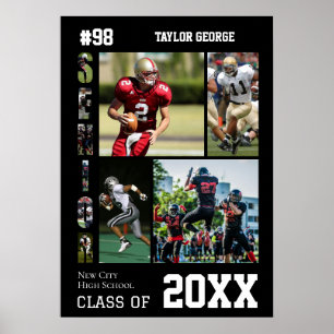 Fotbollsspelare Senior Night Gymnasium Poster