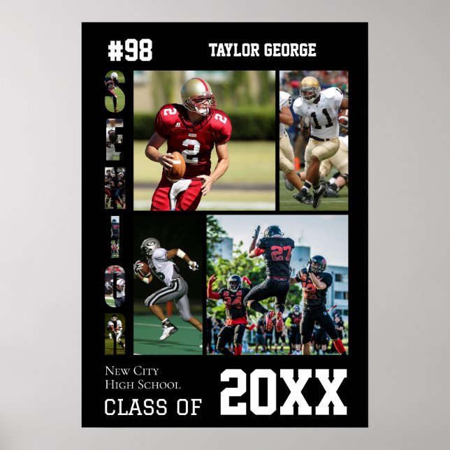 Fotbollsspelare Senior Night Gymnasium Poster (Framsidan)