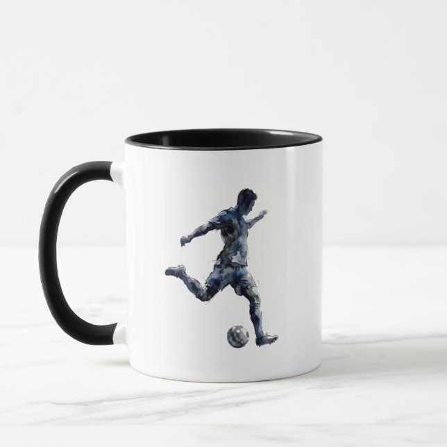 Fotbollsspelare Siluett Mugg (Vänster)