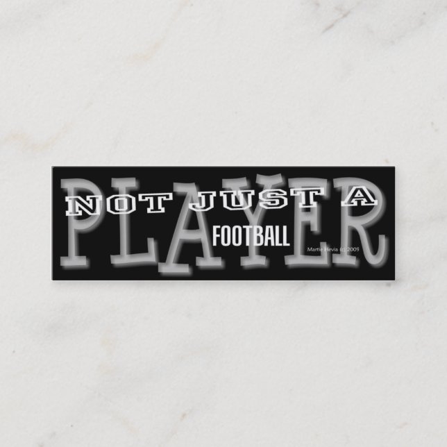 Fotbollsspelare - Social Media Personal Card Mini Visitkort (Framsida)