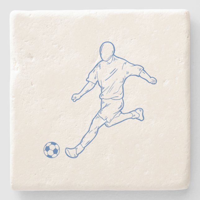 fotbollsspelare stenunderlägg (Framsidan)