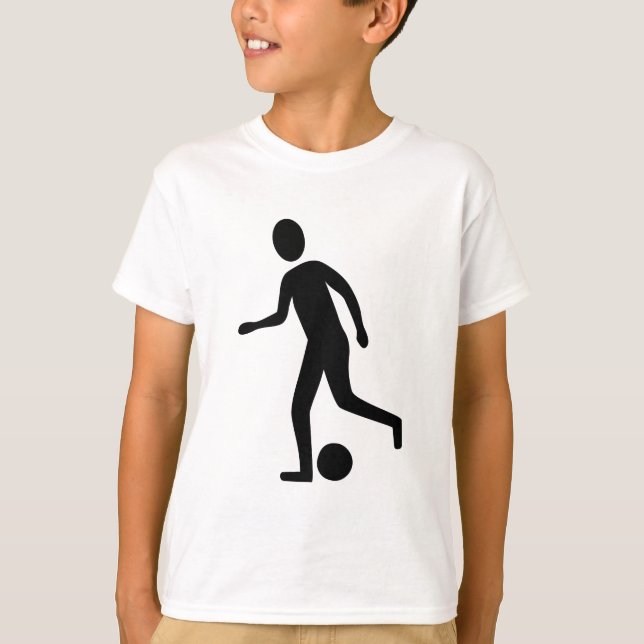Fotbollsspelare - svart tee shirt (Framsida)