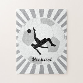 Fotbollsspelare Trick Grått Sunlight Boll Kids Nam Pussel