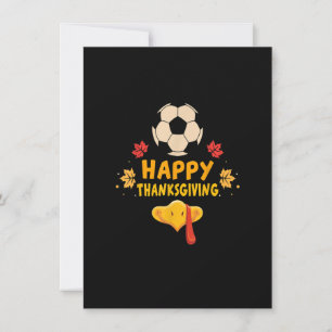 Fotbollsspelare Turkiet Rolig Thanksgiving Day Inbjudningar