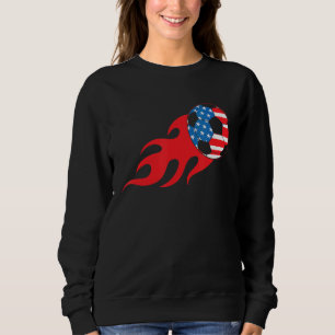 Fotbollsspelare USA amerikanska Flagga Girls Boys T Shirt