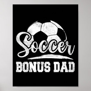Fotbollsspelaren Bonus Pappa spelar spel Far&#. Poster