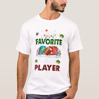 Fotbollsspelaren i Santa s Favorite T Shirt