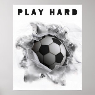 Fotbollsspelarens motivation poster