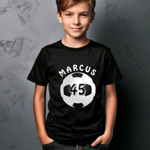 Fotbollsspelarens Namn nummer i fotboll T Shirt