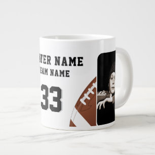 Fotbollsspelarens namn Nummer Lag 2 Bilder Jumbo Mugg