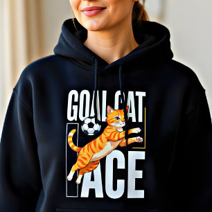 Fotbollsspelarepresent Cute Goal Cat Ace Design T Shirt